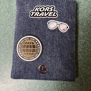 Michael Kors Blue Denim Passport Holder NWT